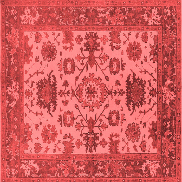 Machine Washable Oriental Red Industrial Rug, wshurb1410red