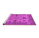 Sideview of Machine Washable Oriental Pink Industrial Rug, wshurb1410pnk