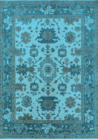 Oriental Light Blue Industrial Rug, urb1410lblu