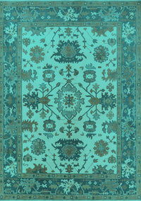 Oriental Turquoise Industrial Rug, urb1410turq