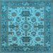 Square Oriental Light Blue Industrial Rug, urb1410lblu