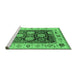 Sideview of Machine Washable Oriental Emerald Green Traditional Area Rugs, wshurb1411emgrn