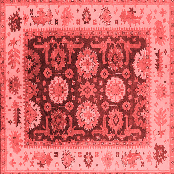 Machine Washable Oriental Red Traditional Rug, wshurb1411red