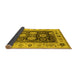 Sideview of Oriental Yellow Traditional Rug, urb1411yw