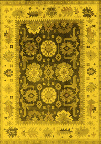 Oriental Yellow Traditional Rug, urb1411yw