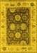 Oriental Yellow Traditional Rug, urb1411yw