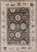 Mid-Century Modern Brown Oriental Rug, urb1411