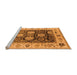 Sideview of Machine Washable Oriental Orange Traditional Area Rugs, wshurb1411org