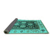 Sideview of Oriental Turquoise Traditional Rug, urb1411turq