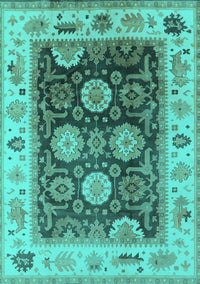 Oriental Turquoise Traditional Rug, urb1411turq