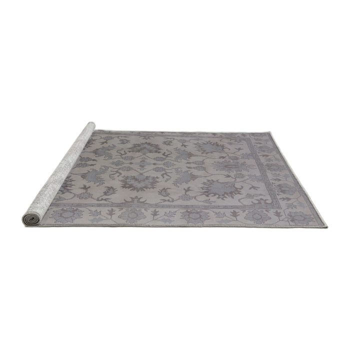 Sideview of Machine Washable Industrial Modern Dark Gray Rug, wshurb1412