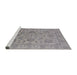 Sideview of Machine Washable Industrial Modern Dark Gray Rug, wshurb1412