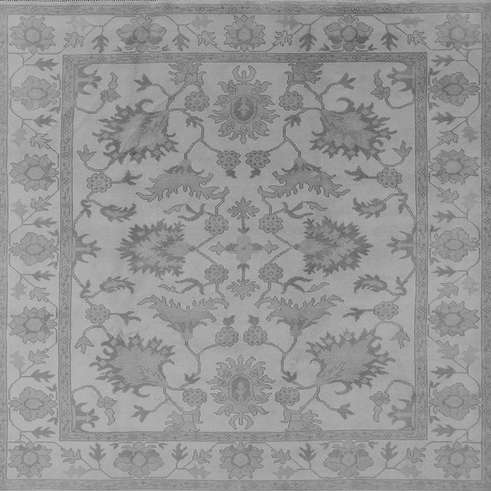 Square Machine Washable Oriental Gray Industrial Rug, wshurb1412gry