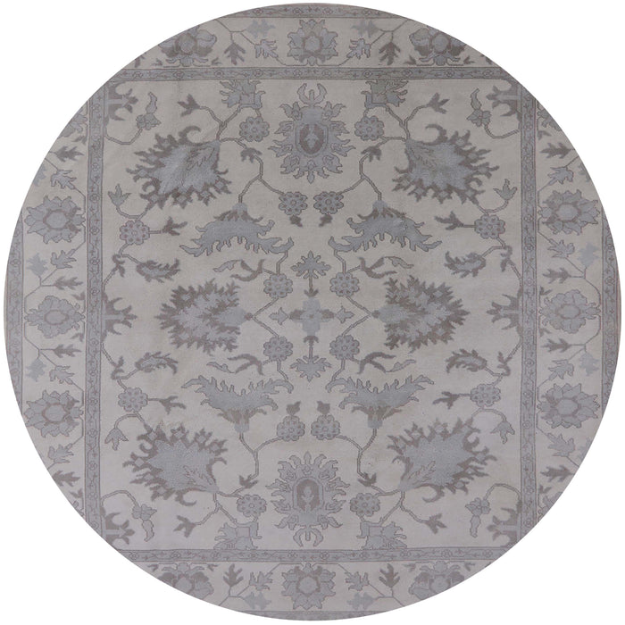 Round Machine Washable Industrial Modern Dark Gray Rug, wshurb1412