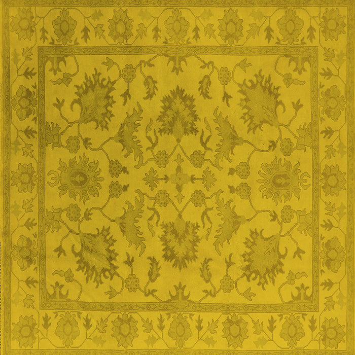 Square Oriental Yellow Industrial Rug, urb1412yw