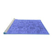 Sideview of Machine Washable Oriental Blue Industrial Rug, wshurb1412blu