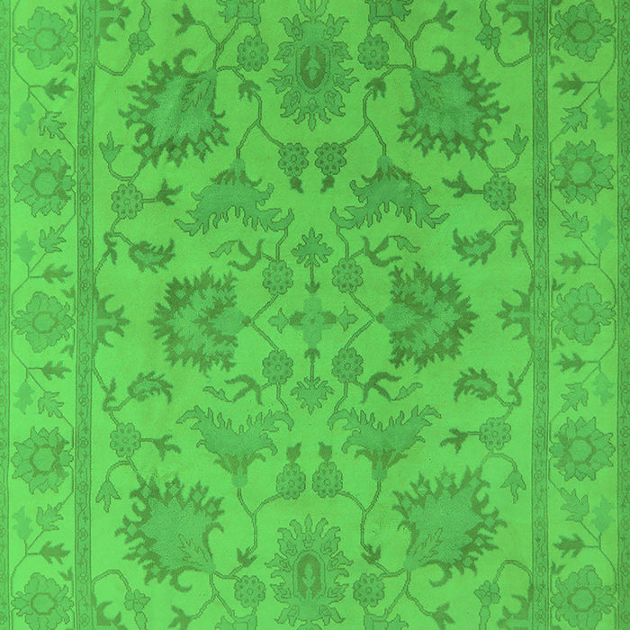 Machine Washable Oriental Green Industrial Area Rugs, wshurb1412grn