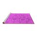 Sideview of Machine Washable Oriental Pink Industrial Rug, wshurb1412pnk