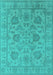 Oriental Turquoise Industrial Rug, urb1412turq