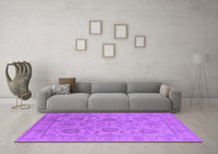 Machine Washable Oriental Purple Industrial Rug, wshurb1412pur