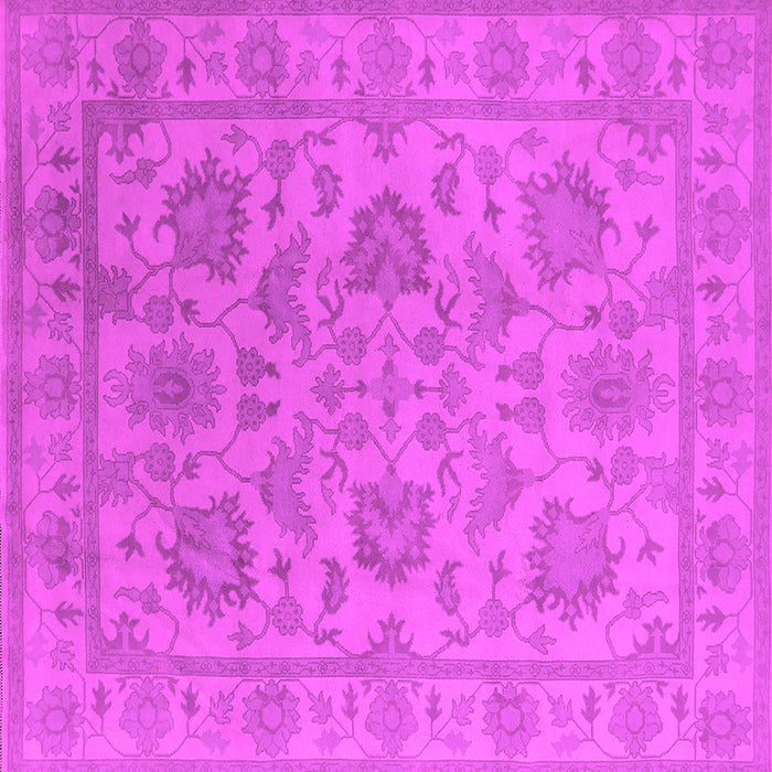 Square Machine Washable Oriental Pink Industrial Rug, wshurb1412pnk