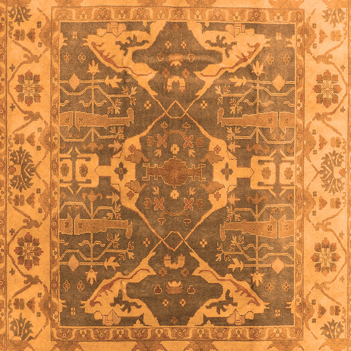 Machine Washable Oriental Orange Traditional Area Rugs, wshurb1413org