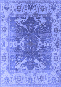 Oriental Blue Traditional Rug, urb1413blu