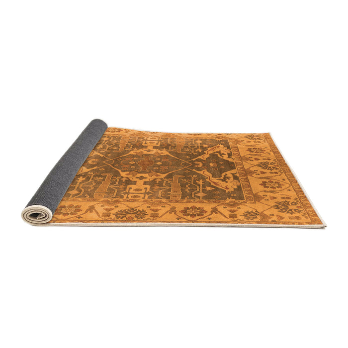 Sideview of Oriental Orange Traditional Rug, urb1413org