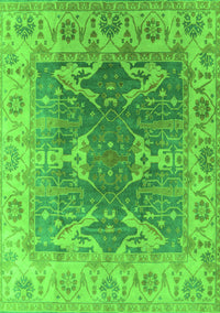 Oriental Green Traditional Rug, urb1413grn
