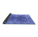 Sideview of Oriental Blue Traditional Rug, urb1413blu