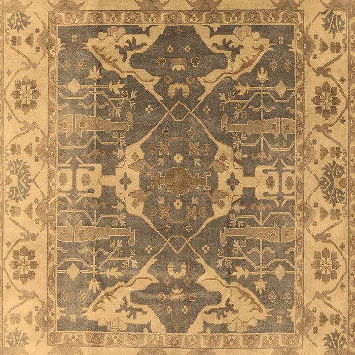 Machine Washable Oriental Brown Traditional Rug, wshurb1413brn