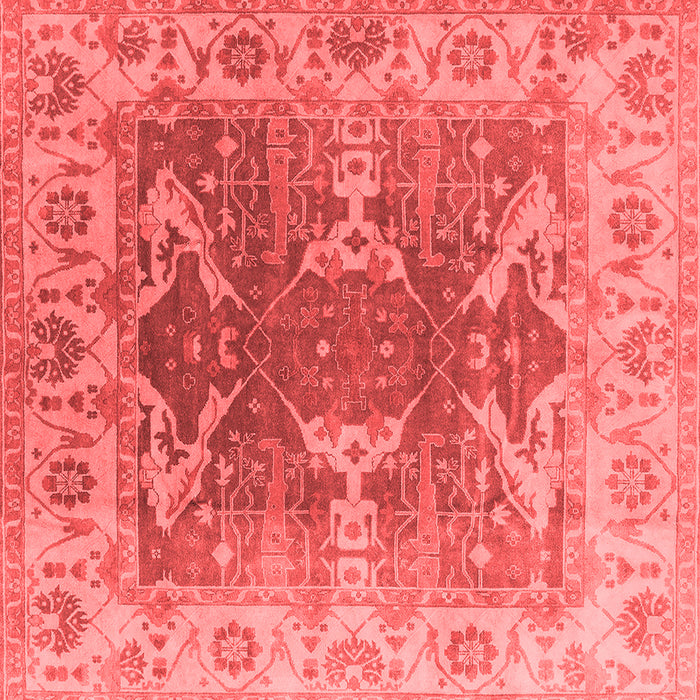 Machine Washable Oriental Red Traditional Rug, wshurb1413red