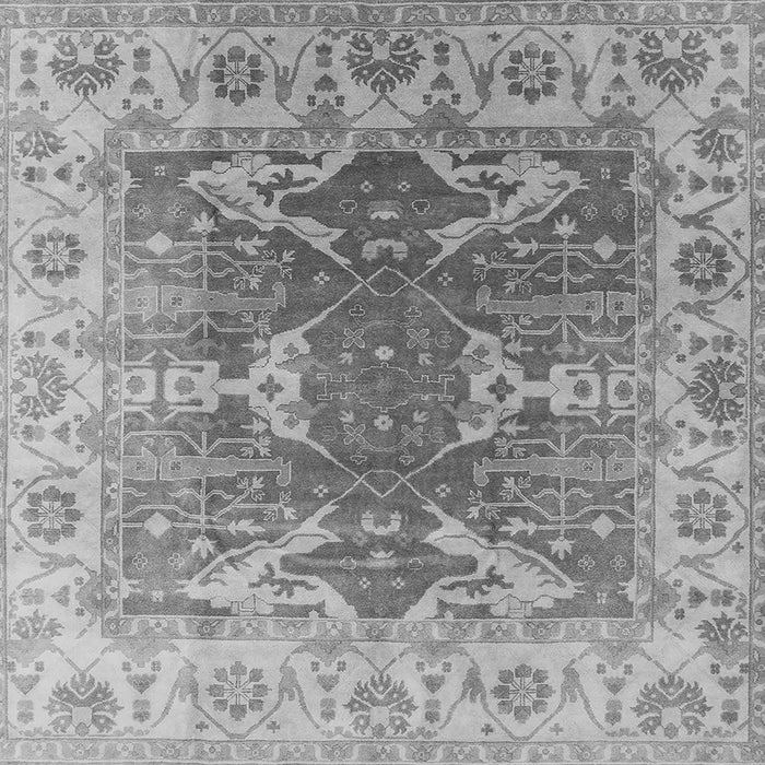 Square Machine Washable Oriental Gray Traditional Rug, wshurb1413gry