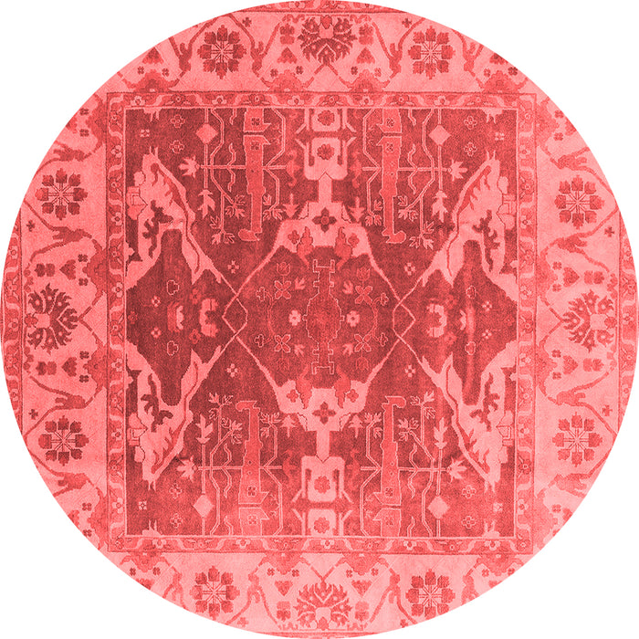Machine Washable Oriental Red Traditional Rug, wshurb1413red
