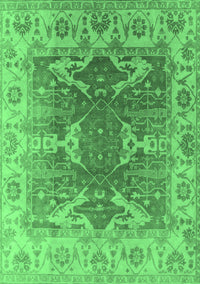 Oriental Emerald Green Traditional Rug, urb1413emgrn