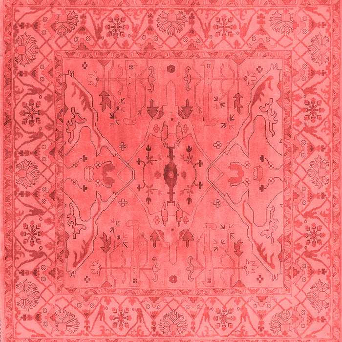 Machine Washable Oriental Red Traditional Rug, wshurb1414red