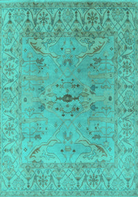 Oriental Turquoise Traditional Rug, urb1414turq