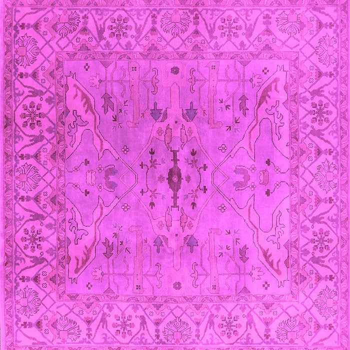 Square Oriental Pink Traditional Rug, urb1414pnk