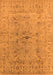 Machine Washable Oriental Orange Traditional Area Rugs, wshurb1414org