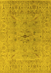 Oriental Yellow Traditional Rug, urb1414yw