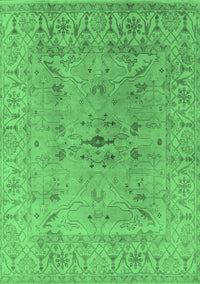 Oriental Emerald Green Traditional Rug, urb1414emgrn