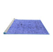 Sideview of Machine Washable Oriental Blue Traditional Rug, wshurb1414blu