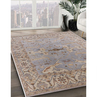 Mid-Century Modern Rose Purple Oriental Rug, urb1415