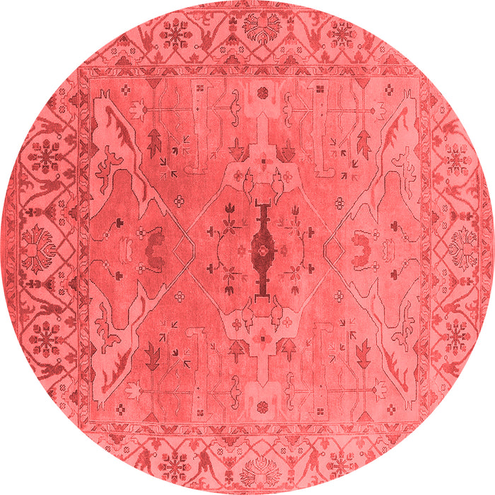 Machine Washable Oriental Red Traditional Rug, wshurb1415red