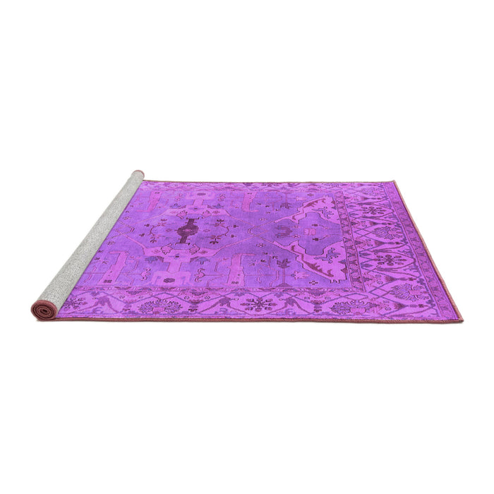 Sideview of Machine Washable Oriental Purple Traditional Area Rugs, wshurb1415pur