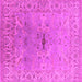 Square Oriental Pink Traditional Rug, urb1415pnk