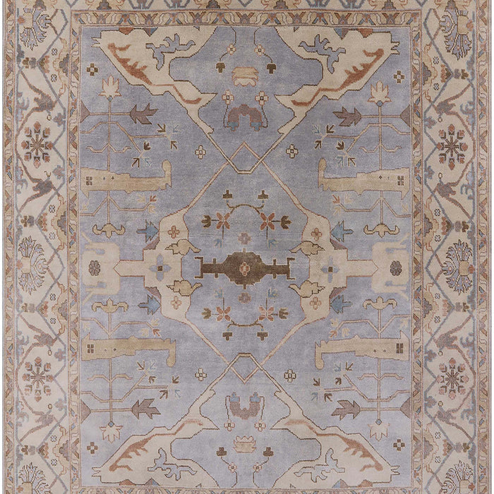 Mid-Century Modern Rose Purple Oriental Rug, urb1415