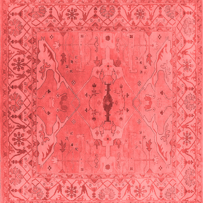 Machine Washable Oriental Red Traditional Rug, wshurb1415red