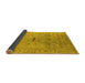 Sideview of Oriental Yellow Traditional Rug, urb1415yw