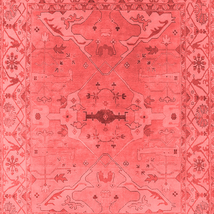 Machine Washable Oriental Red Traditional Rug, wshurb1415red